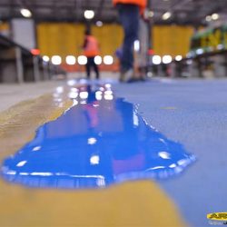 Installation of polyurethane flooring نصب کفپوش پلی یورتان